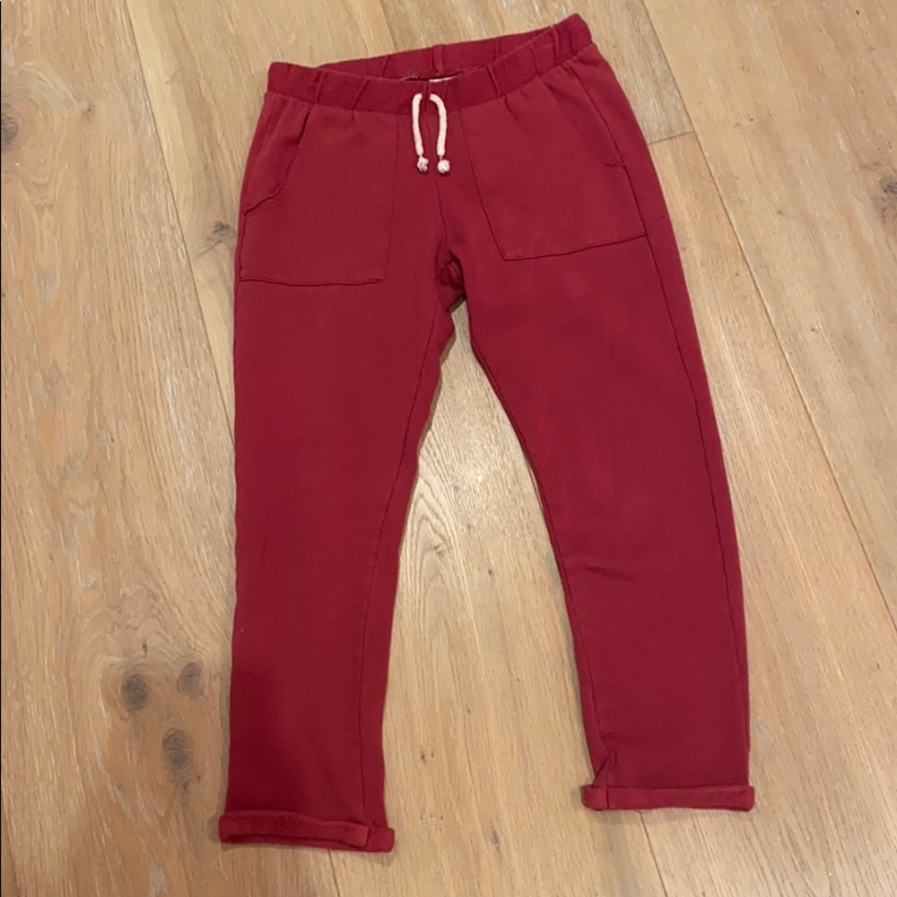 ZARA girls red sweatpants